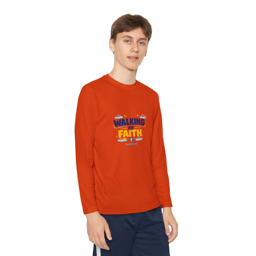 Walking by Faith Youth Long Sleeve Tee