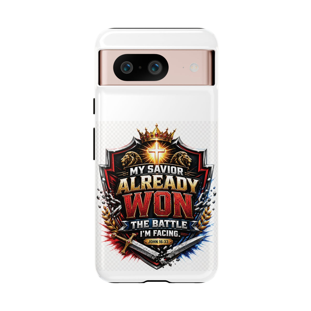 Phone Case - "My Savior Already Won" Christian Faith Protective Tough Case