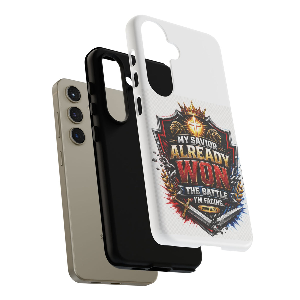 Phone Case - "My Savior Already Won" Christian Faith Protective Tough Case