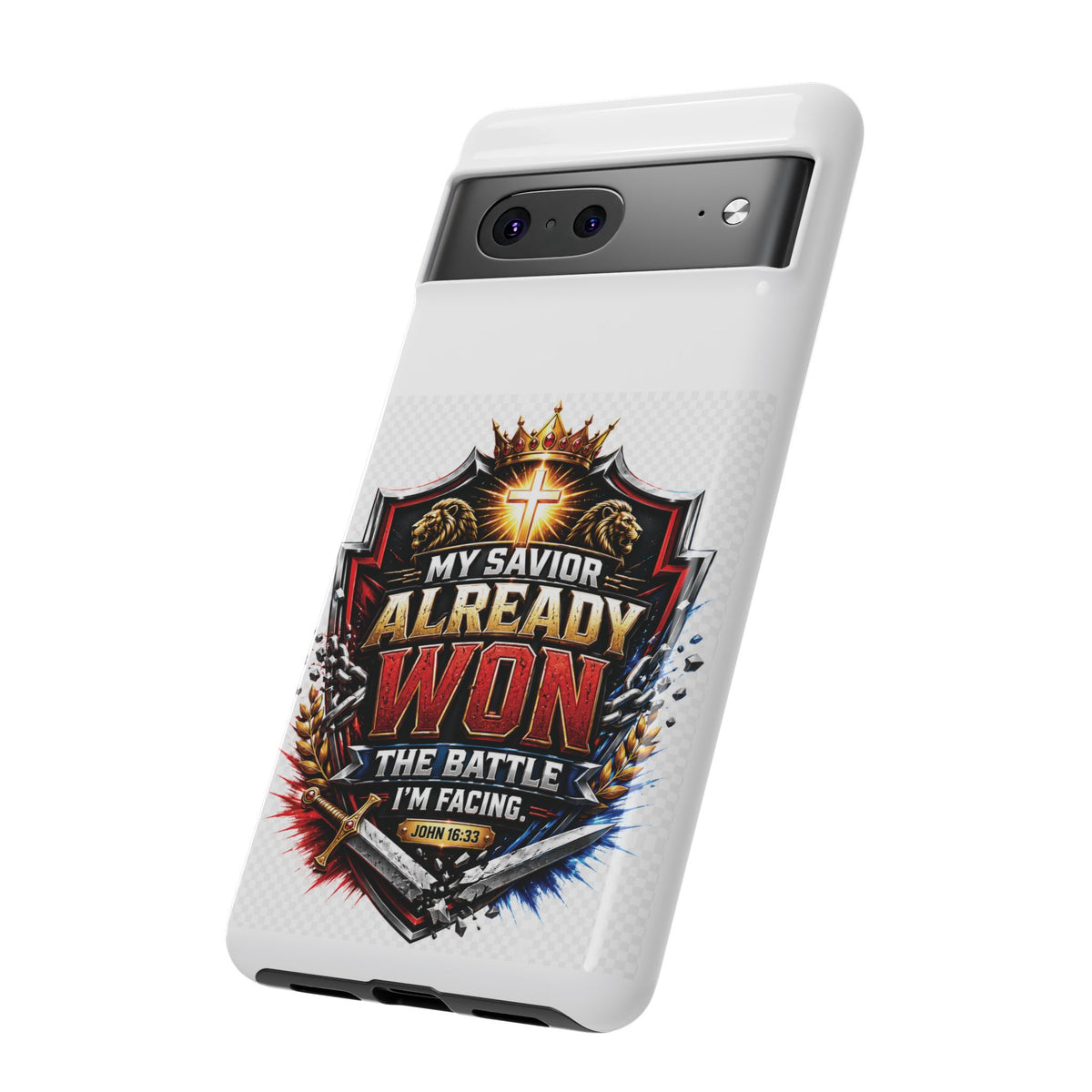Phone Case - "My Savior Already Won" Christian Faith Protective Tough Case