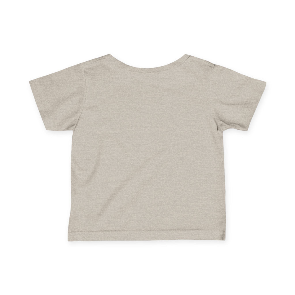 Infant Tee — "Jesus Loves Me" Colorful Christian Baby Shirt (Romans 5:8)