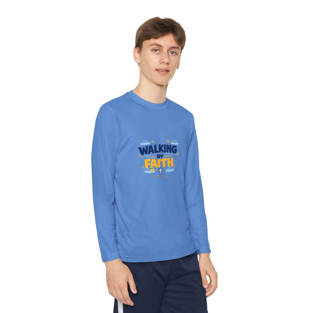 Walking by Faith Youth Long Sleeve Tee