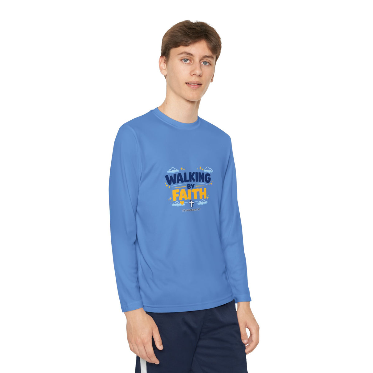 Walking by Faith Youth Long Sleeve Tee