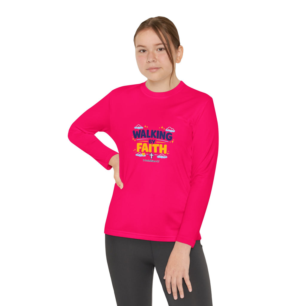 Walking by Faith Youth Long Sleeve Tee