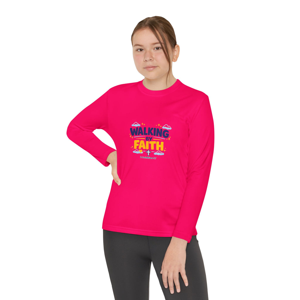 Walking by Faith Youth Long Sleeve Tee