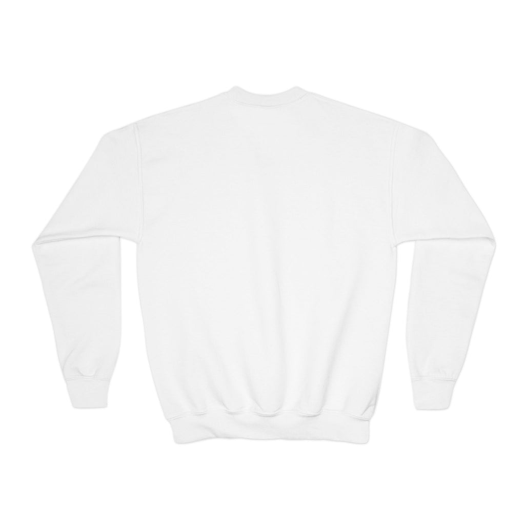 Christian Kids Crewneck Sweatshirt – "The Joy of the Lord Is My Strength" Colorful Floral Faith Pullover