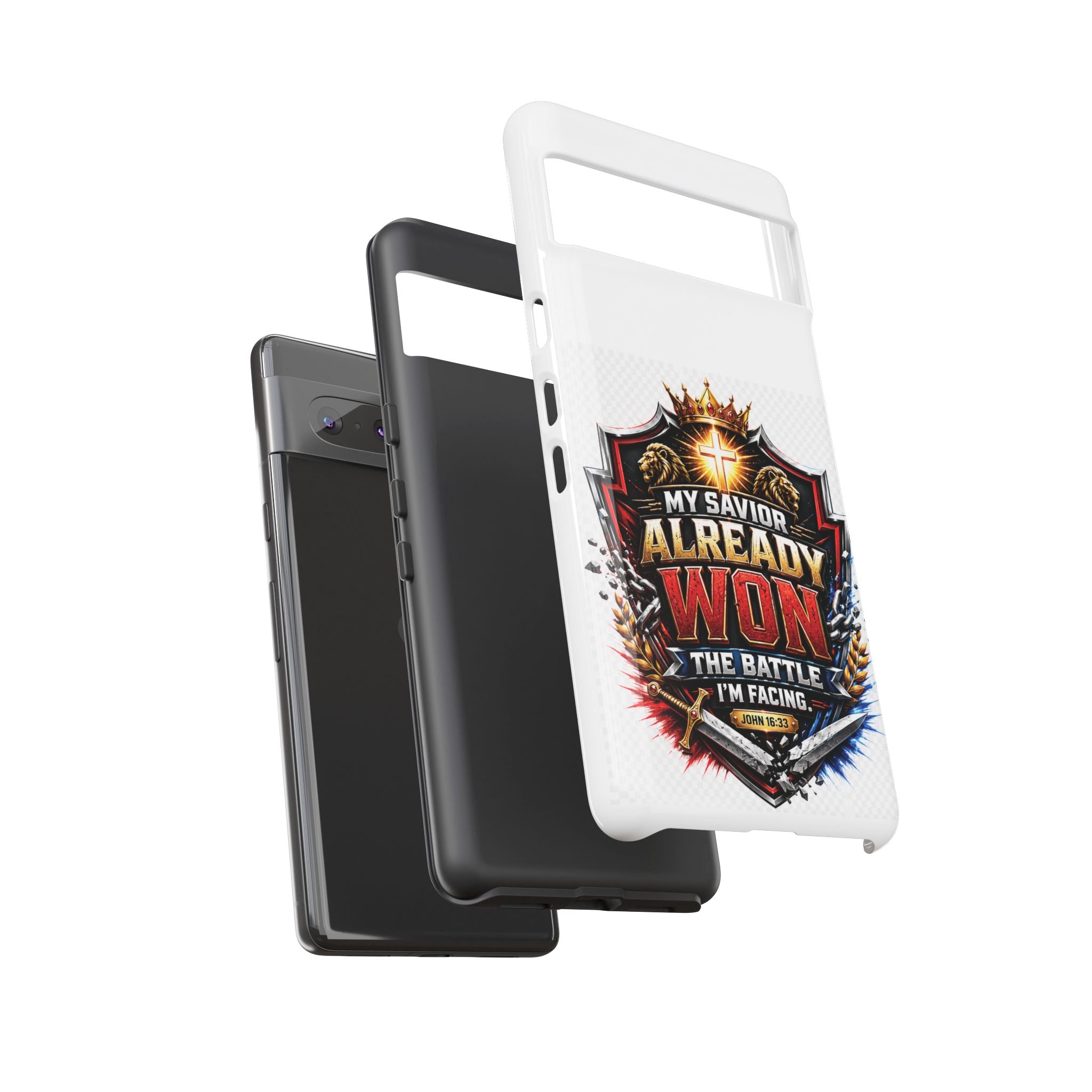 Phone Case - "My Savior Already Won" Christian Faith Protective Tough Case