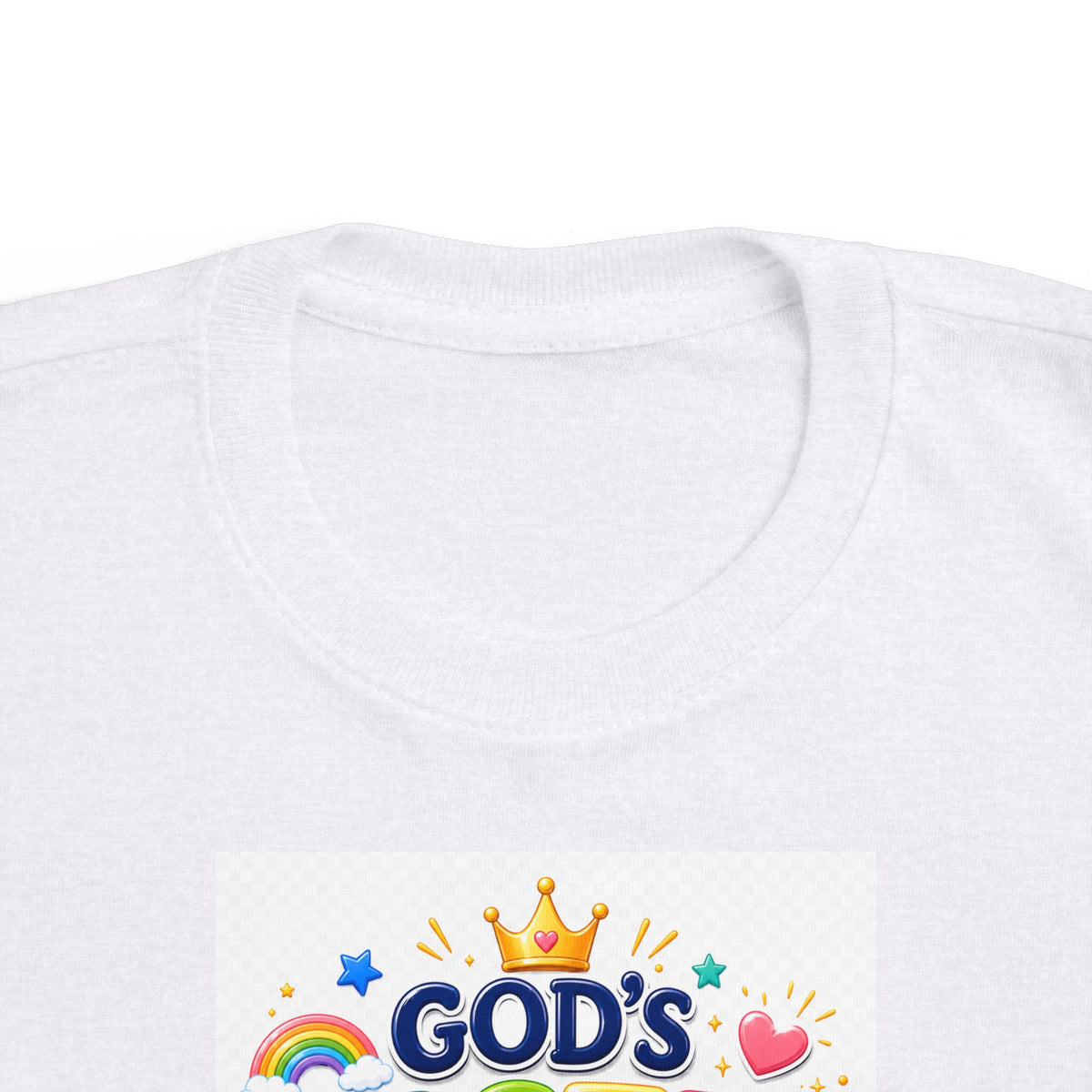 Christian Toddler T-Shirt – "God's Masterpiece" Ephesians 2:10 Colorful Kids Scripture Tee