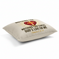 Christian Decorative Throw Pillow – "Nothing Can Cancel God's Love For Me" Inspirational Faux Linen Home Decor